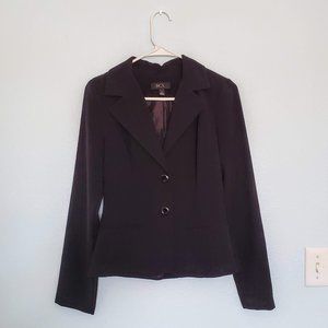 BCX Black Double Button Front Blazer Jacket, medium